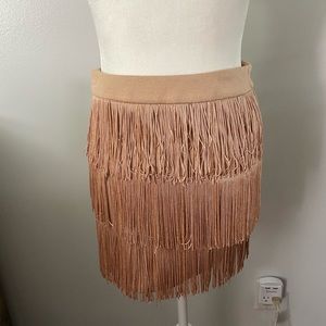 Adorable Fringe and Beaded Mini Skirt